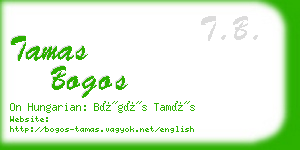 tamas bogos business card